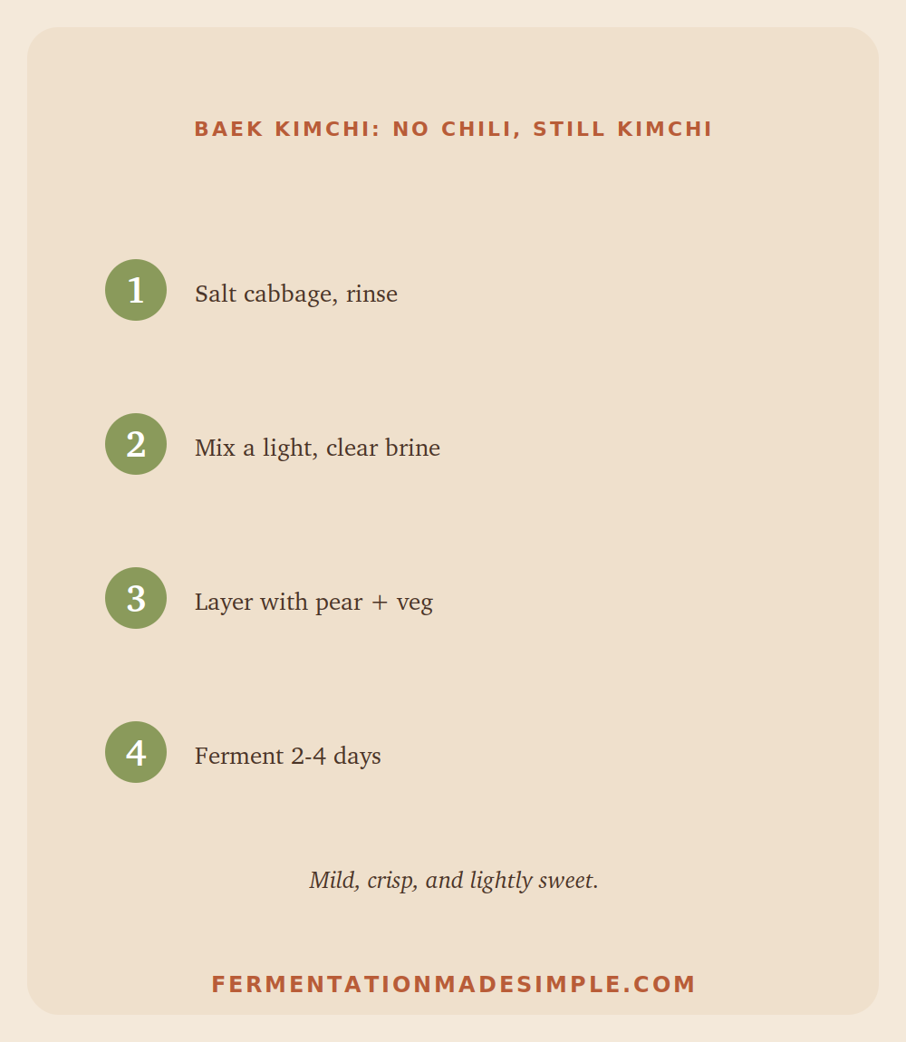 Baek kimchi in 4 steps