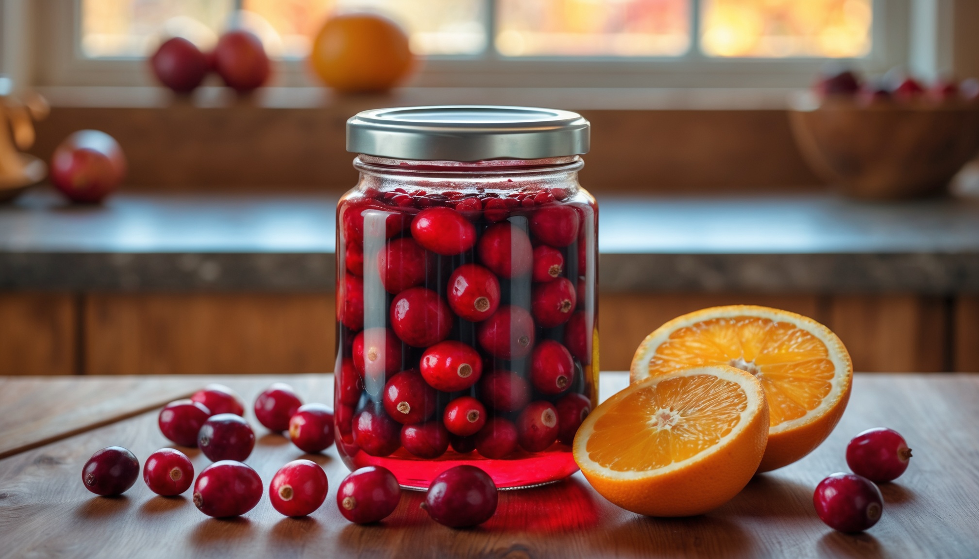 Fermented Cranberries in Honey
