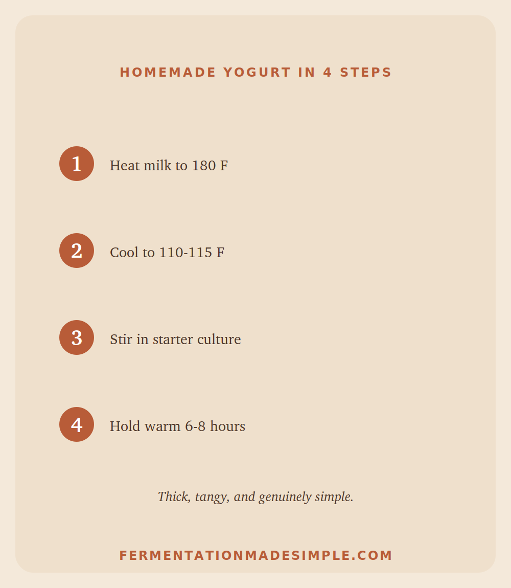 Homemade yogurt in 4 steps