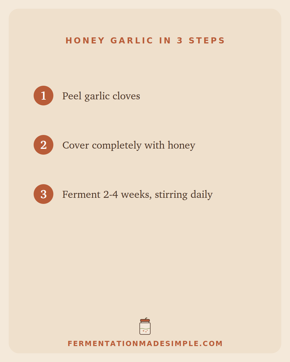 Honey garlic in 3 steps