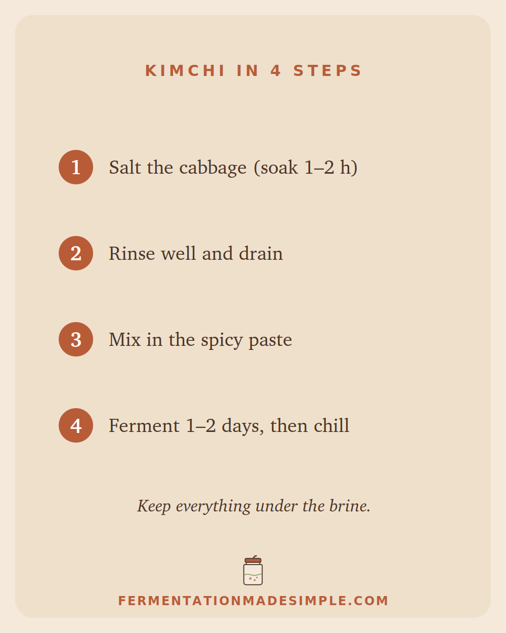 Kimchi in 4 steps