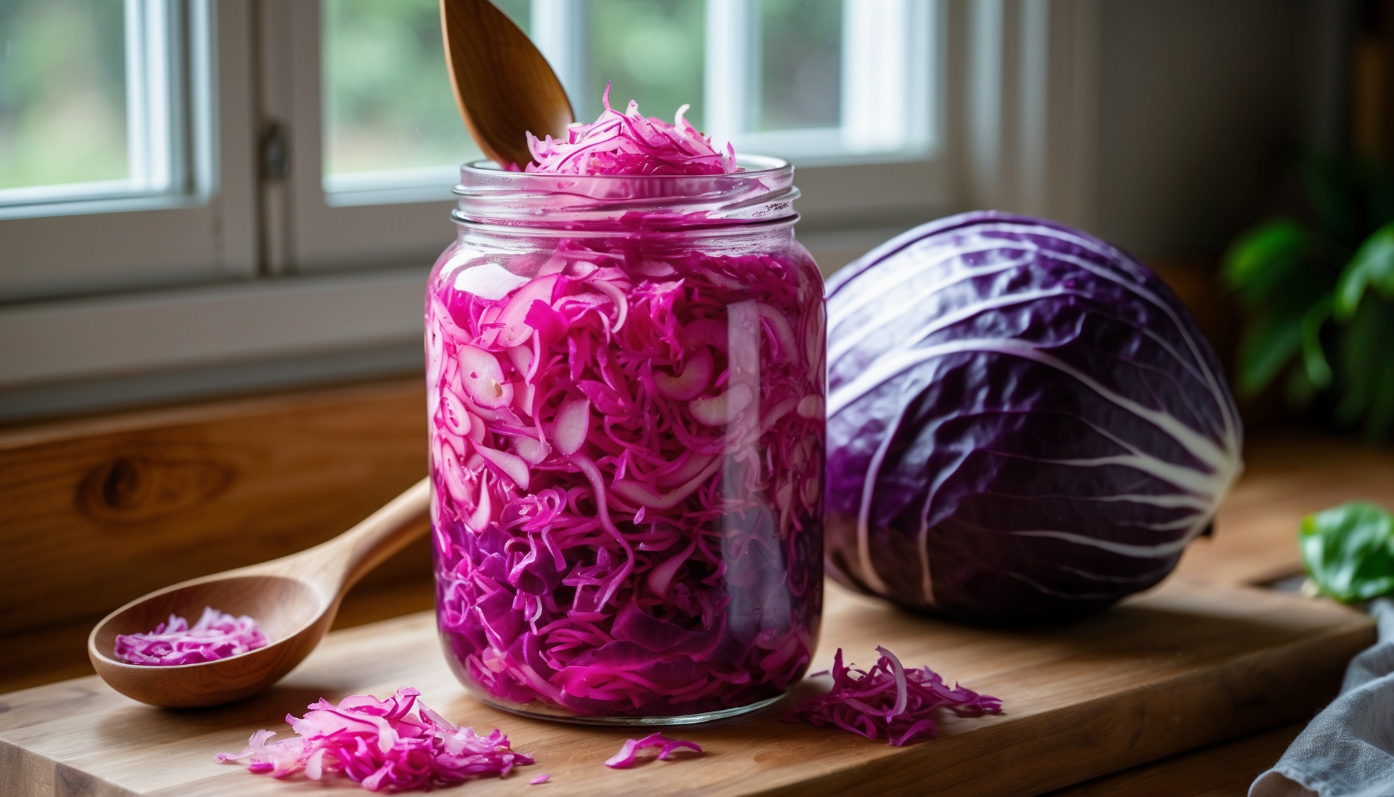 Red Cabbage Sauerkraut (And Why It Turns Bright Pink)