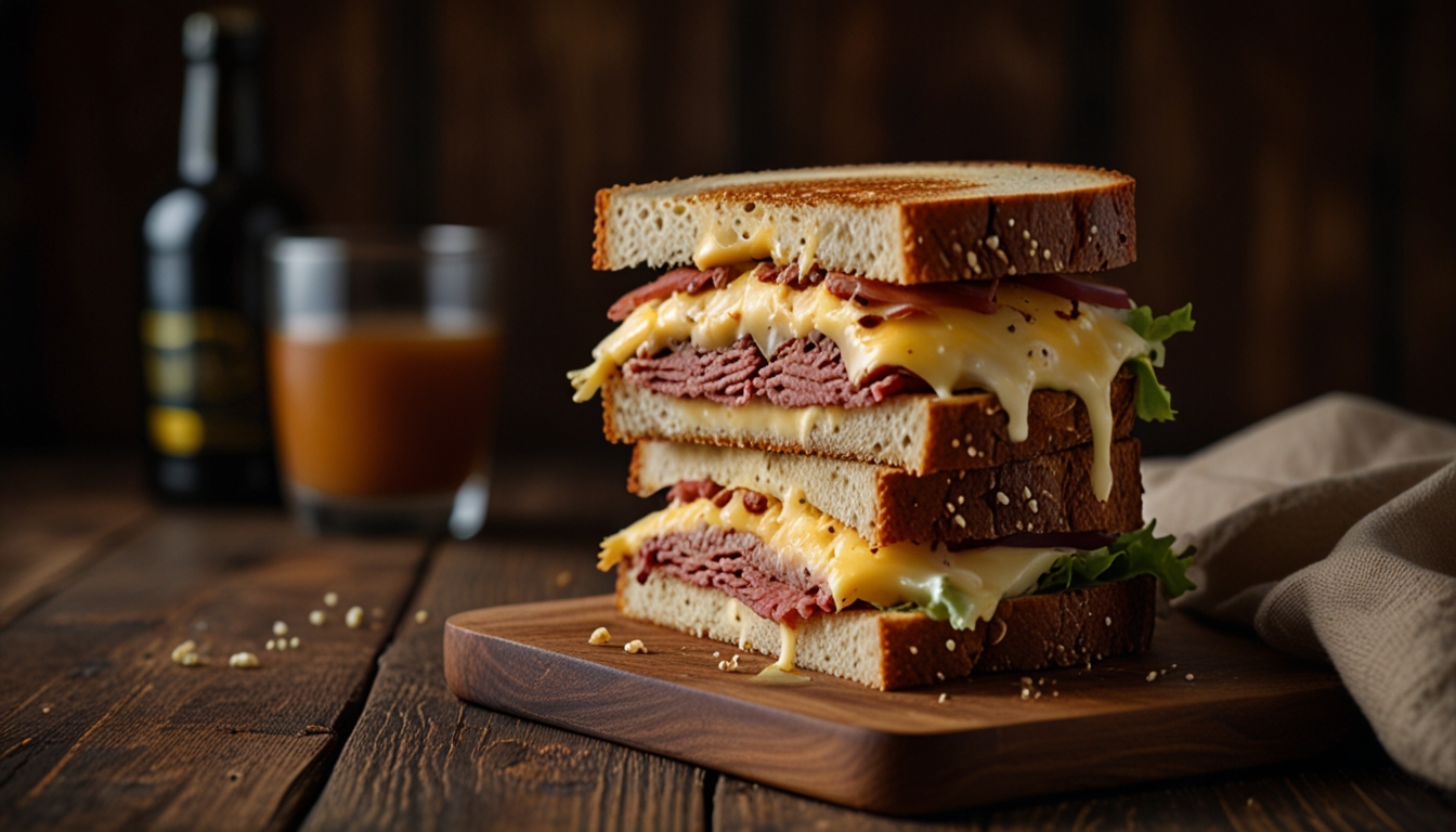 Classic Reuben Sandwich with Homemade Sauerkraut